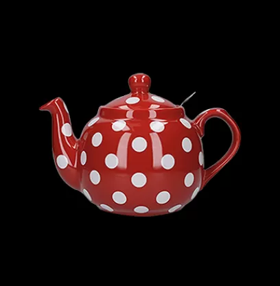 New Compagnie & Co English Red and white Tea Pot