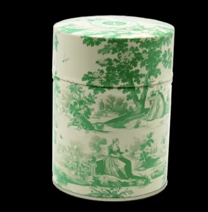 Fashion Compagnie & Co Tea storage canister Toile de Jouy (green)